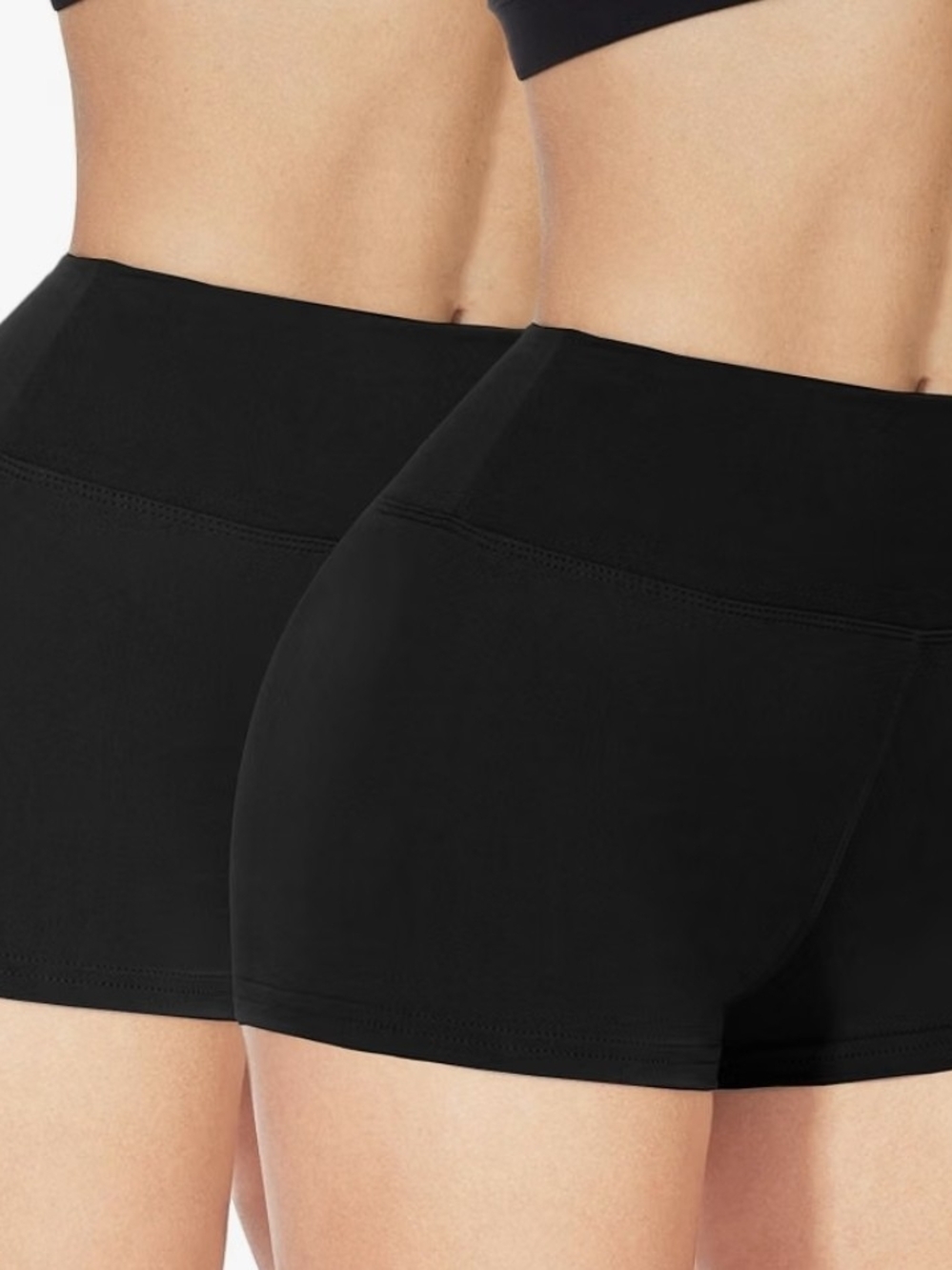 High-Waist Black Women’s Workout Shorts